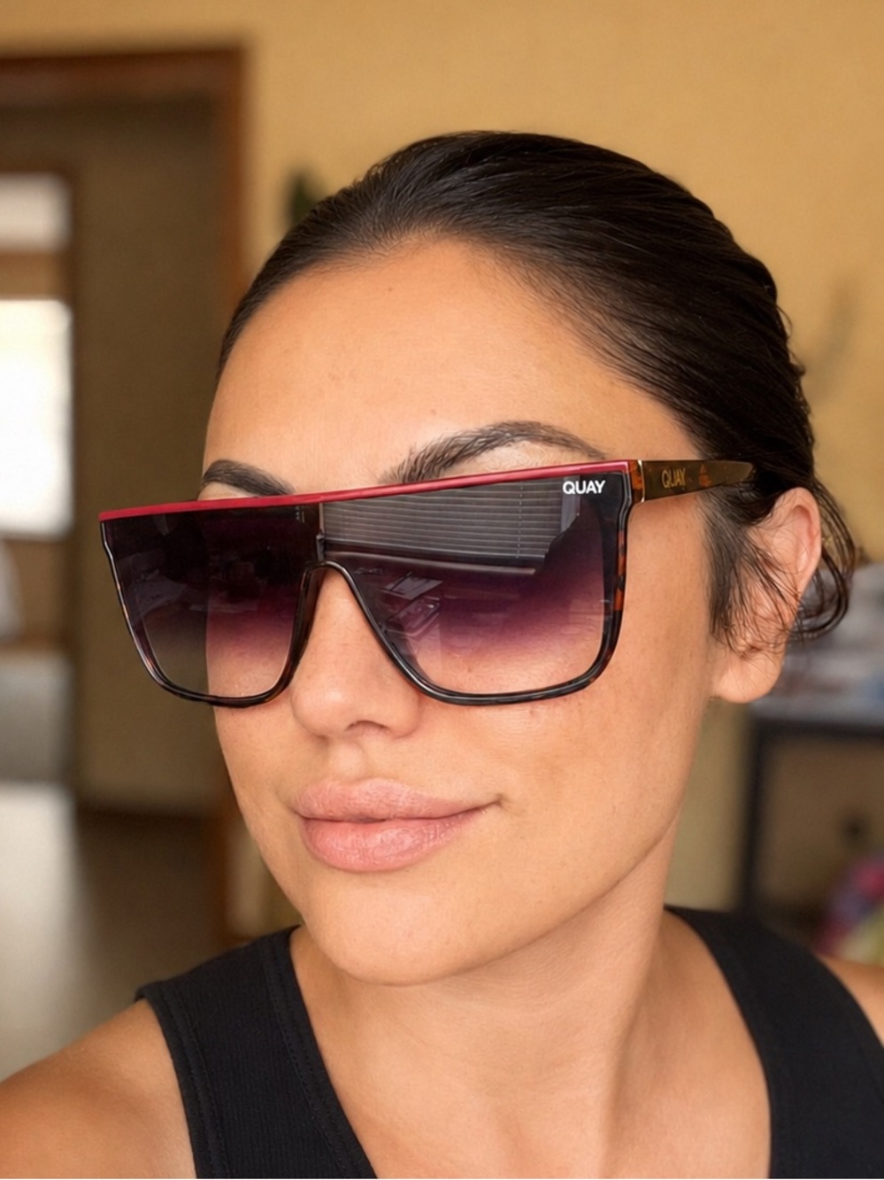 Quay Nightfall Red Top Tortoise Shell Sunglasses